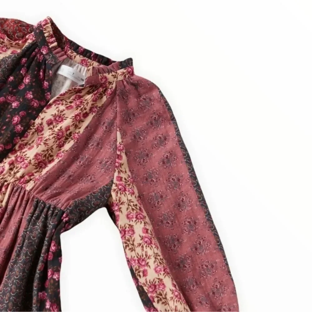 ZARA Kids | Maroon | PATCHWORK DRESS